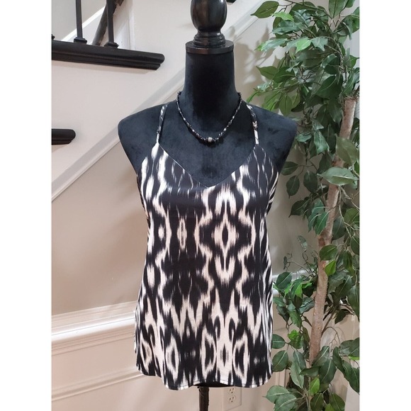 Vici Tops - VICI Women's Black & White Polyester V-Neck Sleeveless Top Blouse Size Small